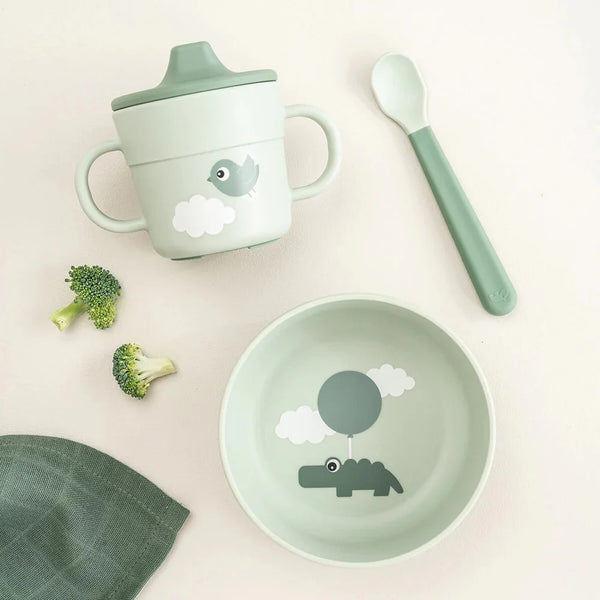 Foodie First Meal Set Happy Clouds Green - Done by Deer