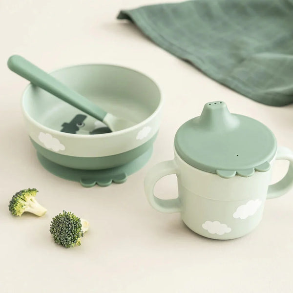 Foodie First Meal Set Happy Clouds Green - Done by Deer