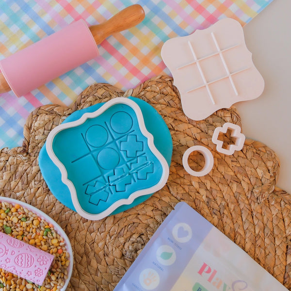 Tic Tac Toe Game - Playdough Stamper - Play Sense