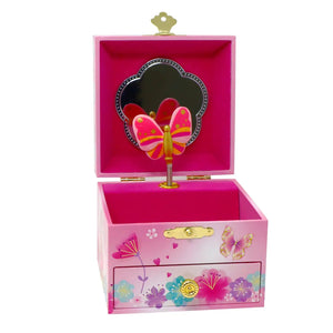 Fairy Butterfly Friends Musical Jewellery Box - Pink Poppy