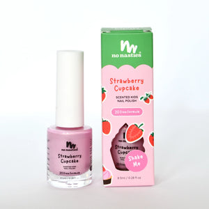 Strawberry Cupcake - Pastel Pink Nail Polish for Kids - No Nasties