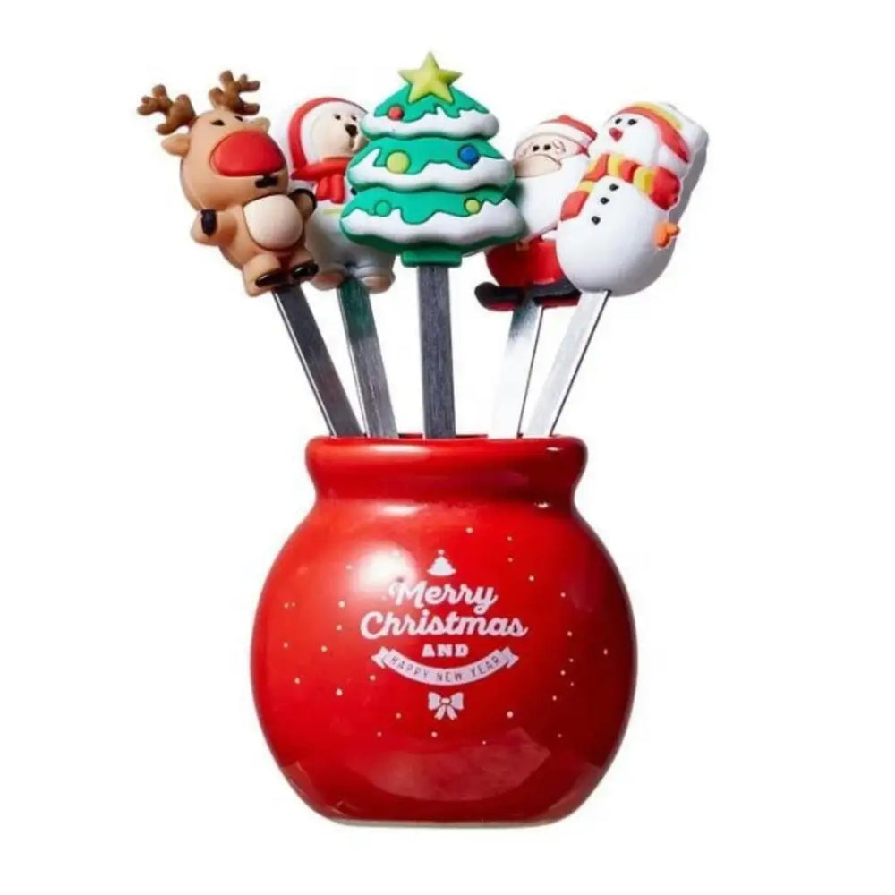 Food Picks/ Forks - Christmas (5 Pieces) - Mum Made Yum