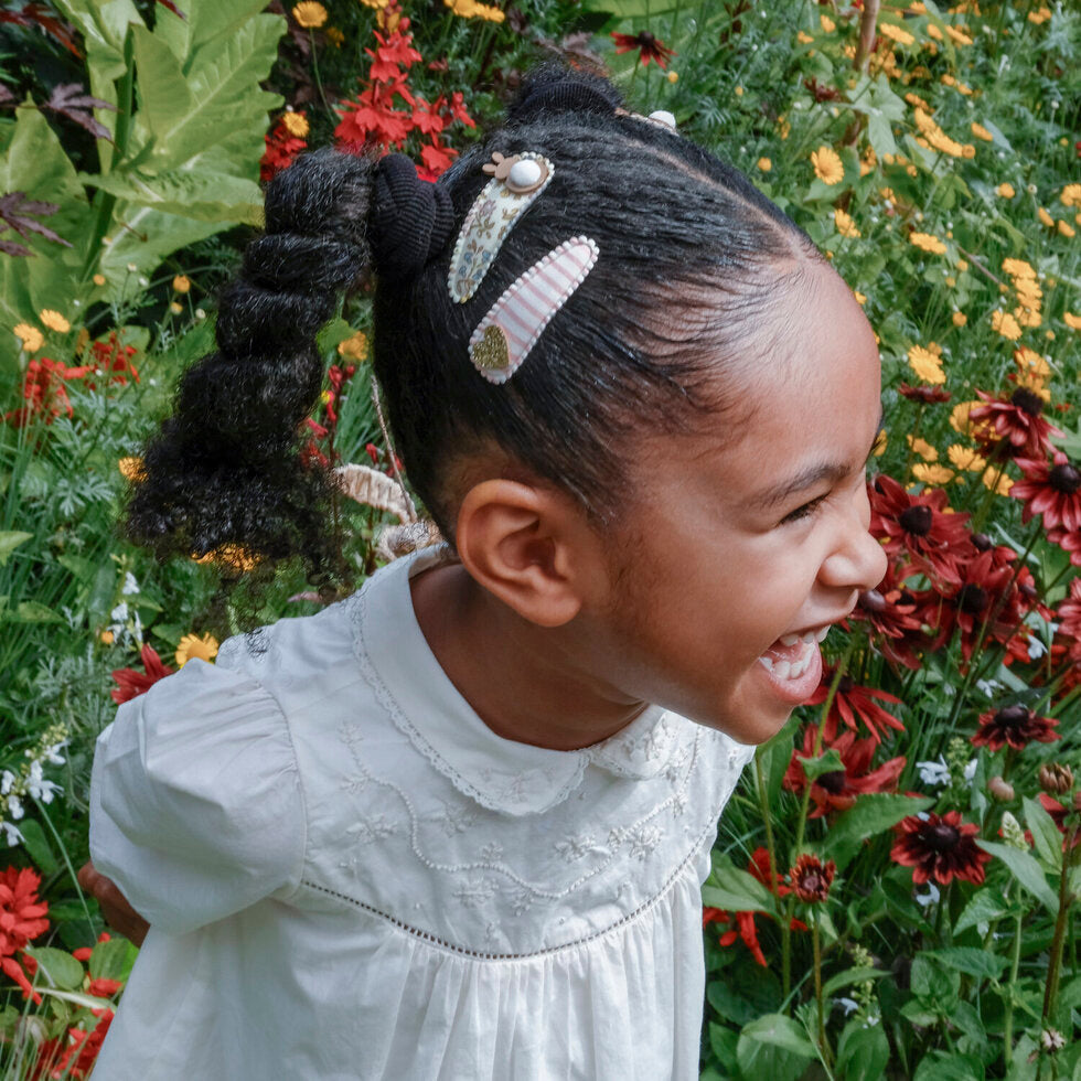 Petal Bunny Fabric Clip Set - Rockahula Kids