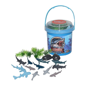 Bucket-Mini Shark Figurines - Wild Republic