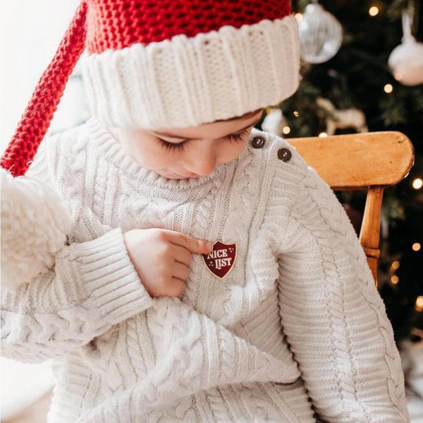 Nice List Badge Enamel Pin For Christmas & Children Stocking - The Handmade Christmas Co