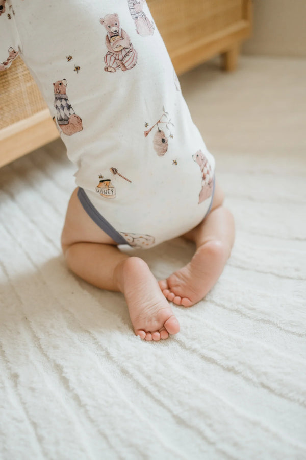 Long Sleeve Bodysuit - Honey Bears - Confetti Kidz - DISCOUNTED