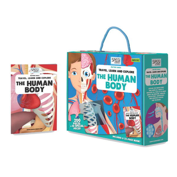 Travel, Learn and Explore - Puzzle and Book Set - the Human Body - Sassi