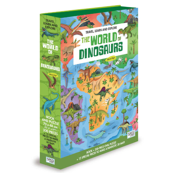 Learn and Explore - Book and 3D Puzzle Set - World of Dinosaurs - Sassi