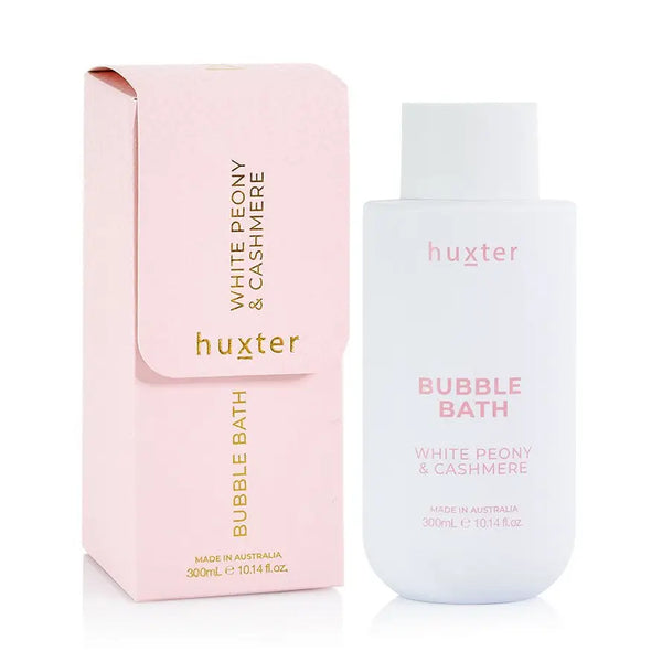 300ml Bubble Bath Boxed - White Peony & Cashmere - Huxter