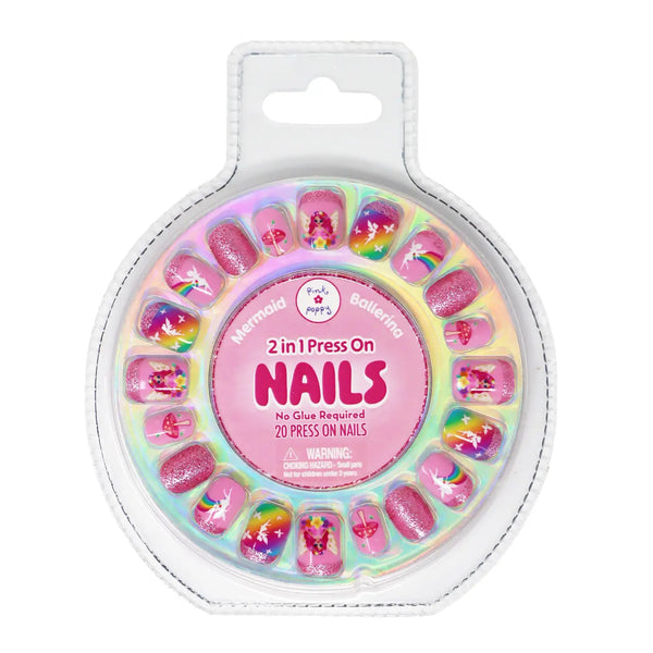 Fairy Magic Press On Nails - Pink Poppy