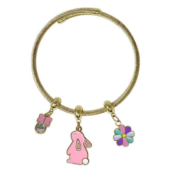 Easter Charm Bracelet - Pink Poppy - DISCOUNTED