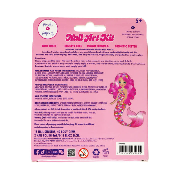 Mermazing Mermaid Nail Art Kit - Pink Poppy