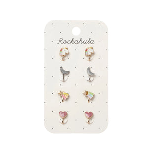 Rainbow Unicorn Clip On Earrings - Rockahula Kids