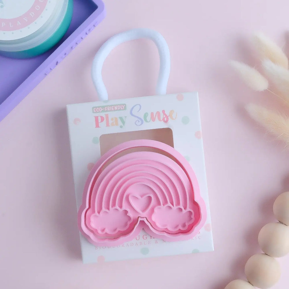 Eco Playdough Stamp | Rainbow with Heart - Play Sense