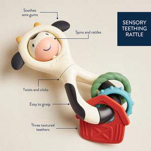 Sensory Teething Rattle - Carmen the Cow - Itzy Ritzy