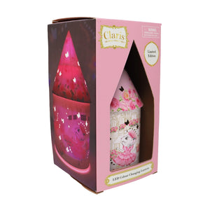 Claris the Chicest Mouse in Paris Colour Changing Led Lantern - Pink Poppy