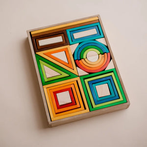 Rainbow Nesting Blocks - Q Toys