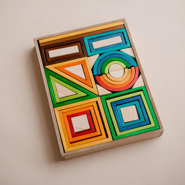 Rainbow Nesting Blocks - Q Toys