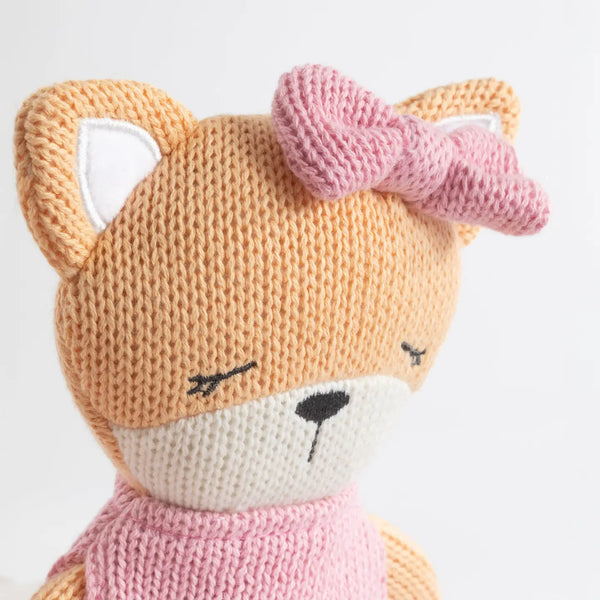 Knitted Animal Toy- Frankie the Fox - Living Textiles