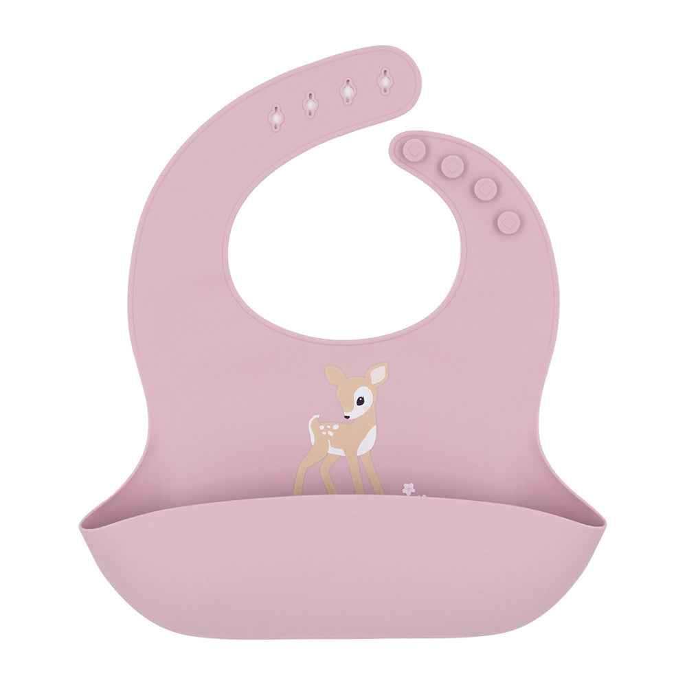 Silicone Bib - Fawn/Lilac - Living Textiles
