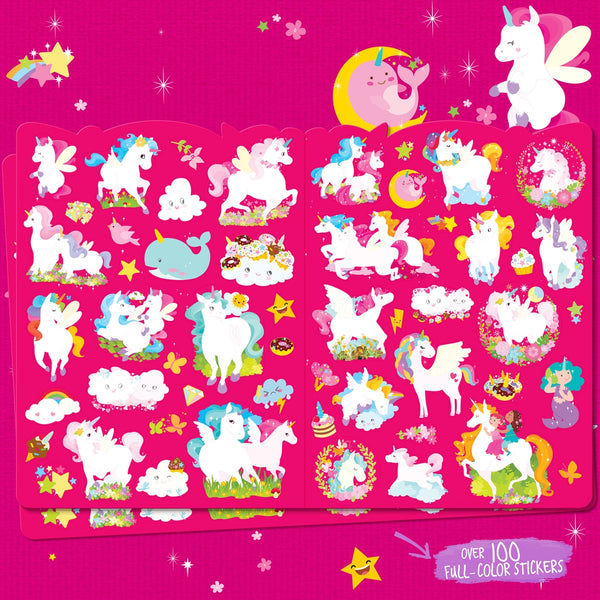 Unicorn 3 Piece Gift Pack | Activity Book, Crayons, Stickers - Girl Nation