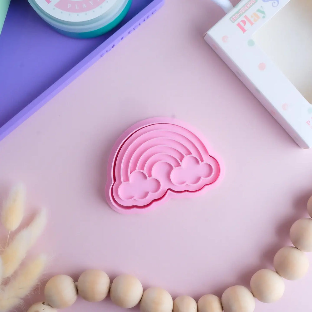 Eco Playdough Stamp | Rainbows | Rainbow with Cloud - Play Sense