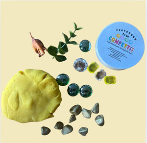 Playdough To Go Sensory Jar - Confetti Blue