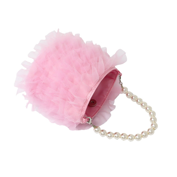 Ballerina Ruffle Handbag - Pink Poppy