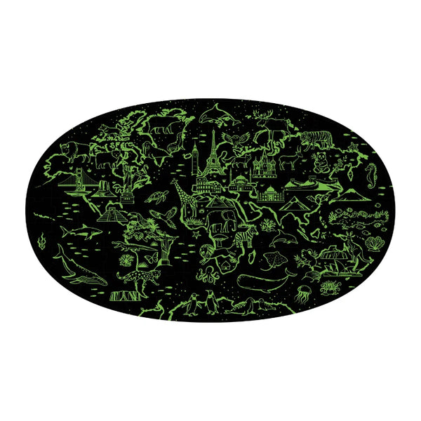 Glow-in-the-Dark Night & Day Puzzle & Book Set - Earth - Sassi