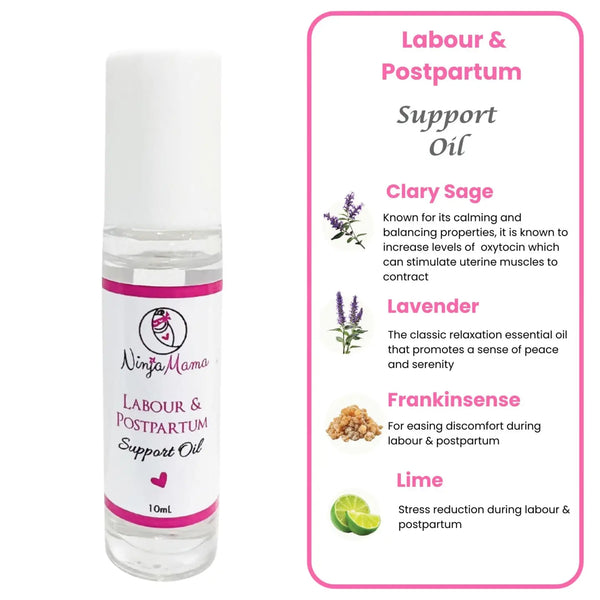 Labour and Postpartum Support Oil Roller 10ml - Ninja Mama