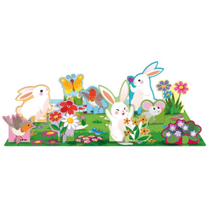 3D Puzzle and Book Set - Learn Shapes Flowers, 40 pcs - Sassi