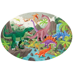 Travel, Learn and Explore - Puzzle and Book Set - Dinosaurs, 205 pcs - Sassi