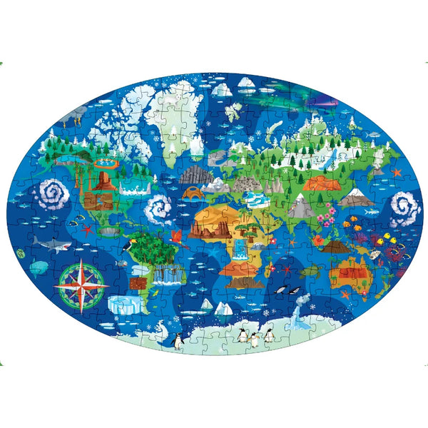 Travel, Learn and Explore - Book and 3D Puzzle Set - The Wonders of Nature, 205 pcs - Sassi