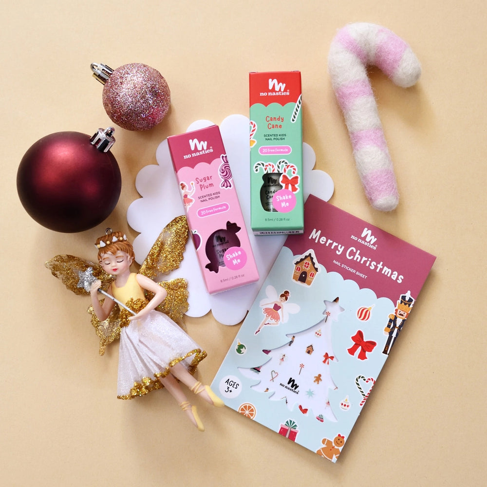 Cute Christmas Themed Kids Nail Stickers - No Nasties
