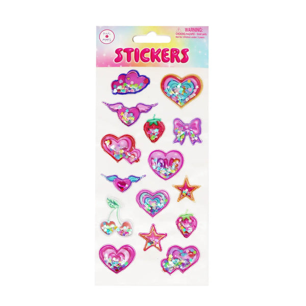 Confetti Shaker Stickers - Pink Poppy