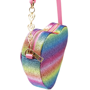 Heart Crossbody Bag - Pink Poppy