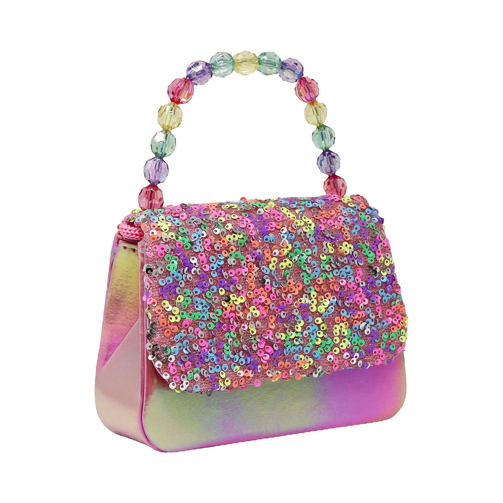 Pink & Purple Glitter Handbag - Pink Poppy