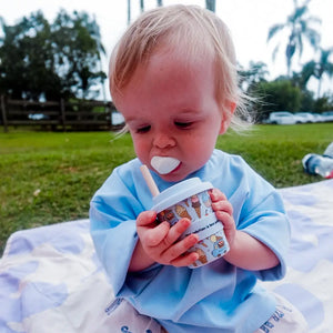 Scoops in Blue Babycino Cup - 120ml (Straw Included) - BBCINO