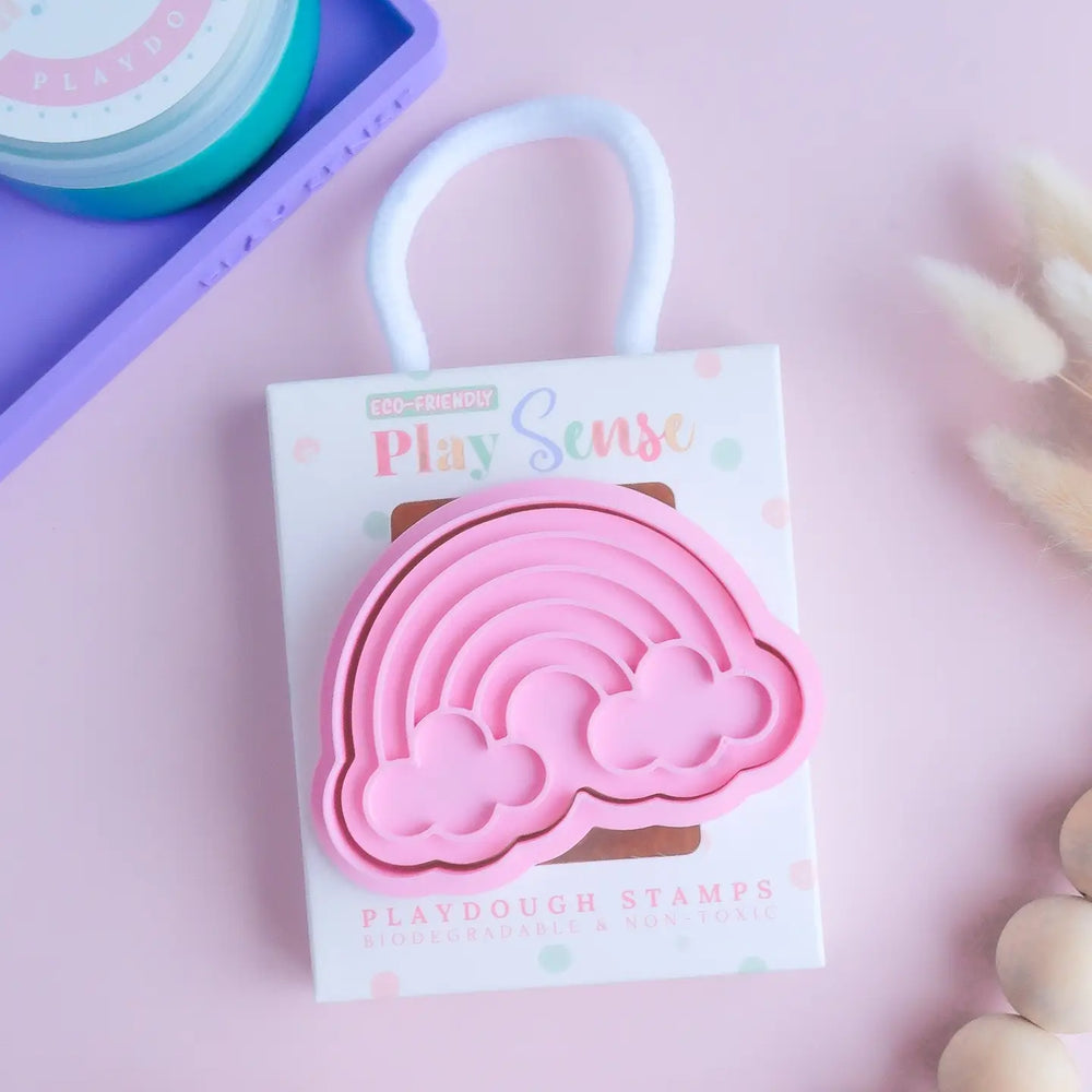 Eco Playdough Stamp | Rainbows | Rainbow with Cloud - Play Sense