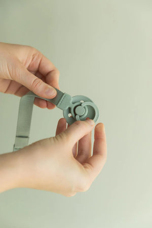 Pacifier Clip Loop - Sage - Bibs Denmark