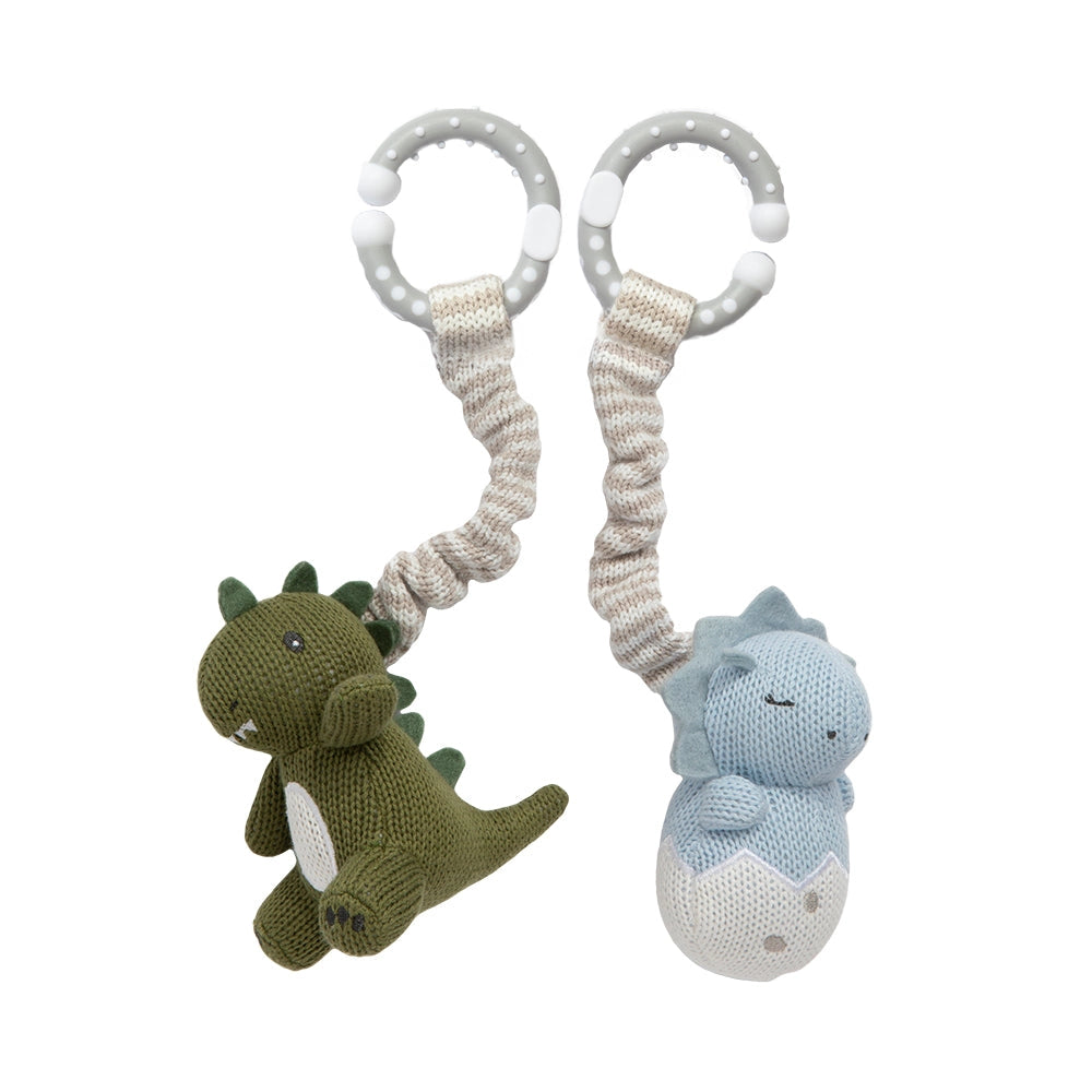 2pk Stroller Toy - Dinosaurs - Living Textiles
