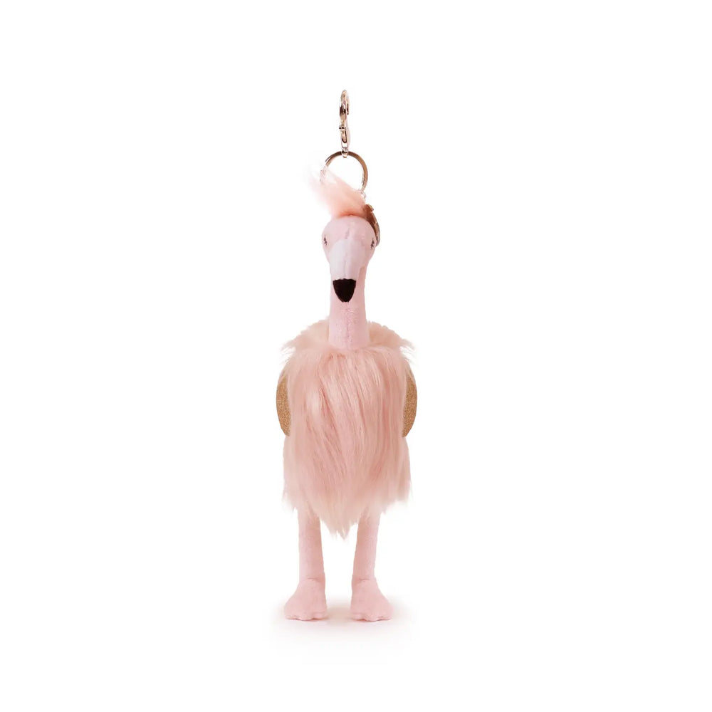 Gloria Flamingo Bag Charm (Vegan Angora) 7"/ 18 cm - OB Designs