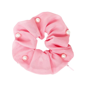 Oversized Scrunchie with Pocket - Pink Poppy