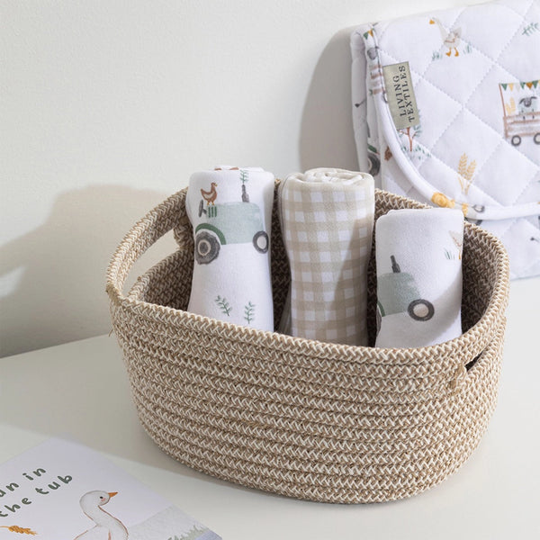 3 Pack Wash Cloths - Tractor Ride - Living Textiles