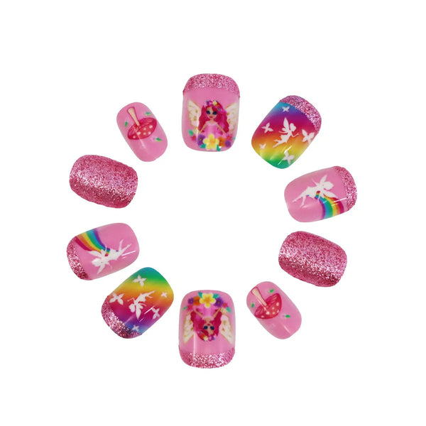 Fairy Magic Press On Nails - Pink Poppy
