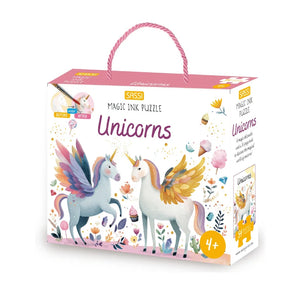 Magic Water Puzzle & Book Set - Unicorns - Sassi