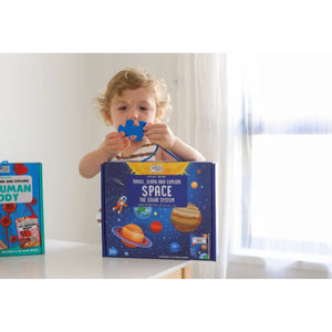 Travel, Learn and Explore - Book and 3D Puzzle Set - Space, 205 pcs - Sassi