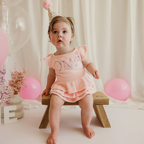 Birthday Frill Romper Blush Kute Cuddles Peppa Penny
