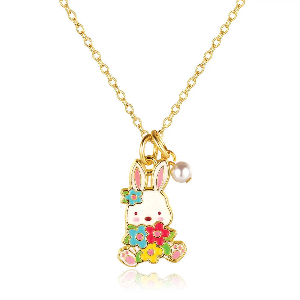 Sweet Petite Necklace | Easter Bunny and Blooms - Girl Nation