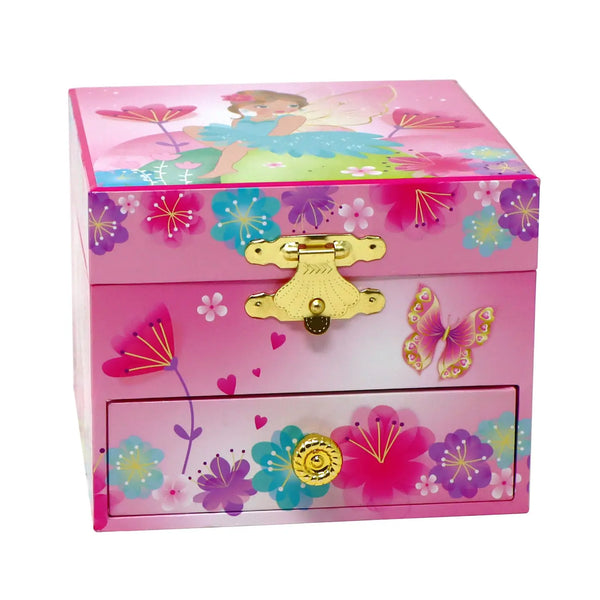 Fairy Butterfly Friends Musical Jewellery Box - Pink Poppy